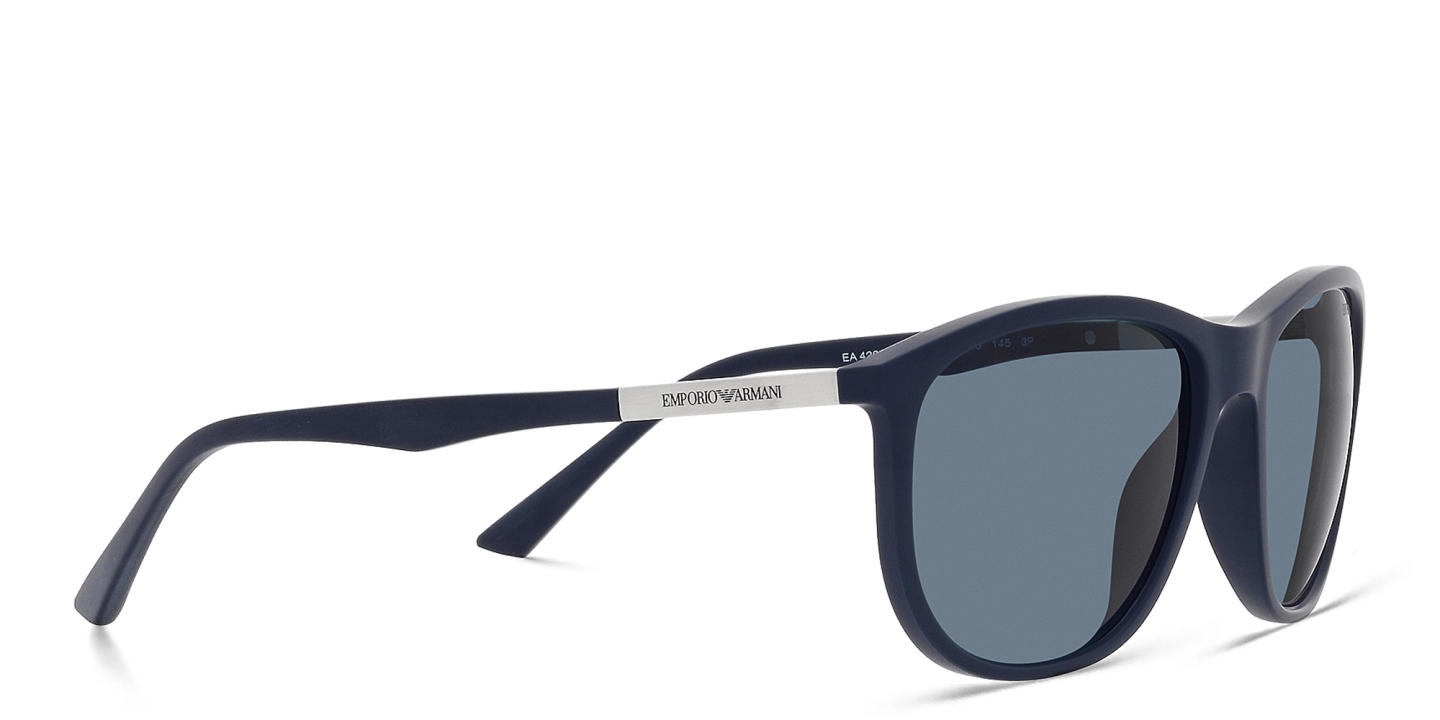 Emporio Armani Logo Pillow Sunglasses in Matte Blue – Product Photo 2