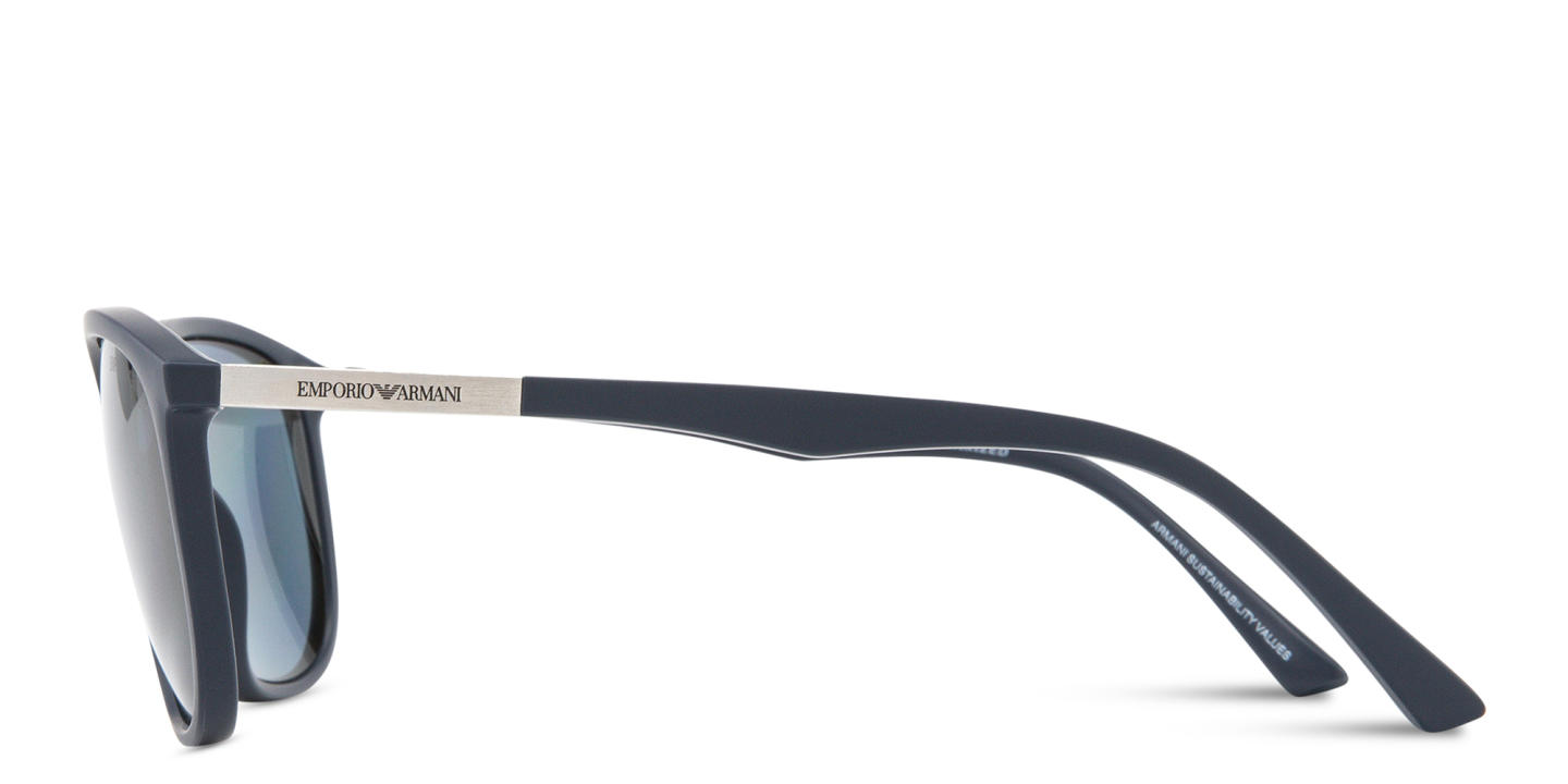 Emporio Armani Logo Pillow Sunglasses in Matte Blue – Product Photo 4