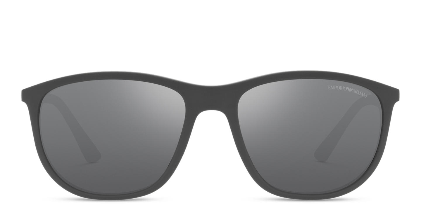 Emporio Armani Logo Pillow Sunglasses in Matte Grey – Product Photo 0