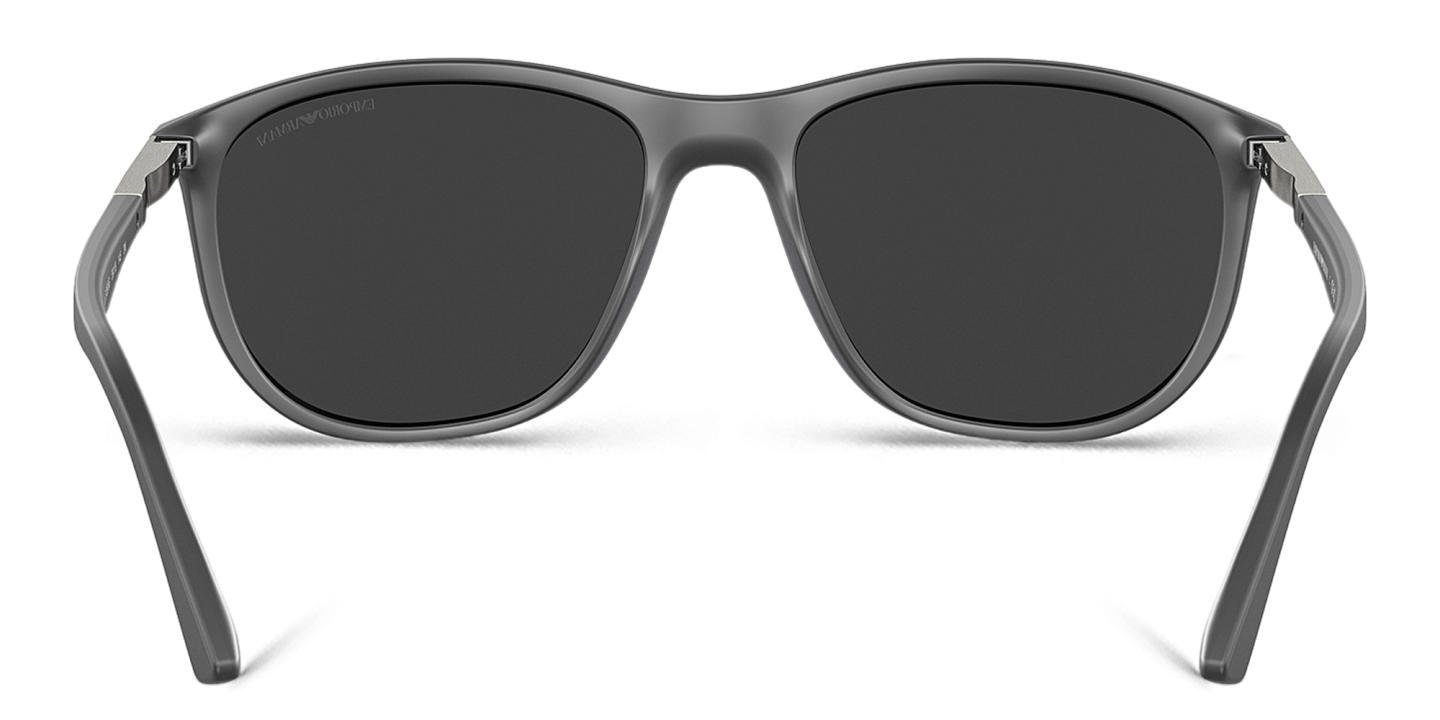 Emporio Armani Logo Pillow Sunglasses in Matte Grey – Product Photo 3