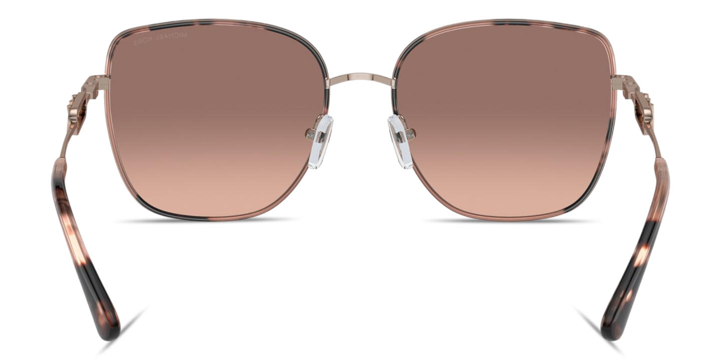 Shop Michael Kors Empire Square 2 Sunglasses in Rose Gold Pink Tortoise online.