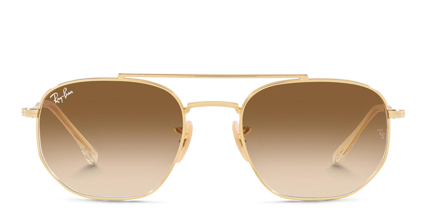 Shop Ray-Ban Unisex Irregular Sunglasses in Gold online.