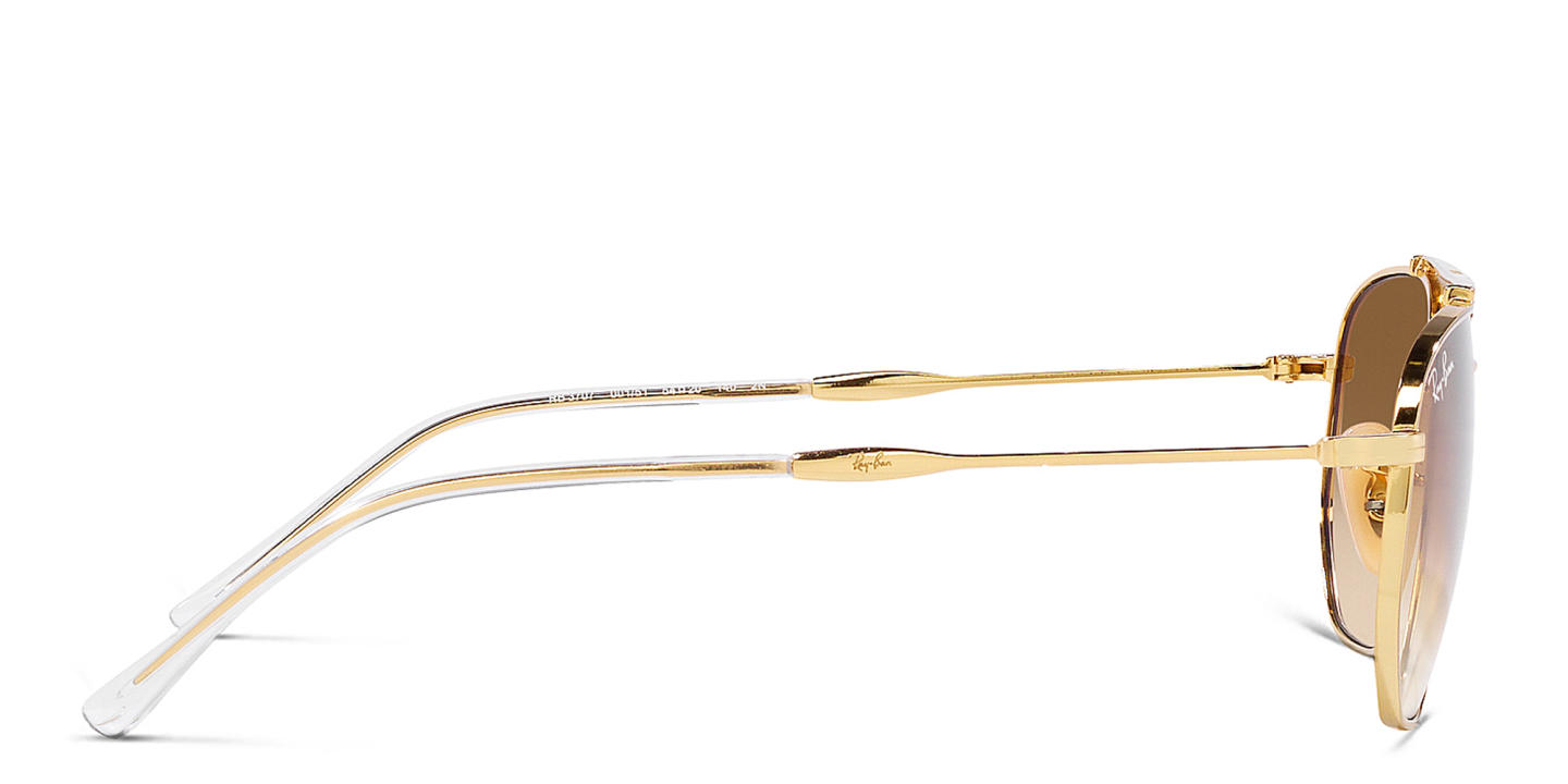 Shop Ray-Ban Unisex Irregular Sunglasses in Gold online.