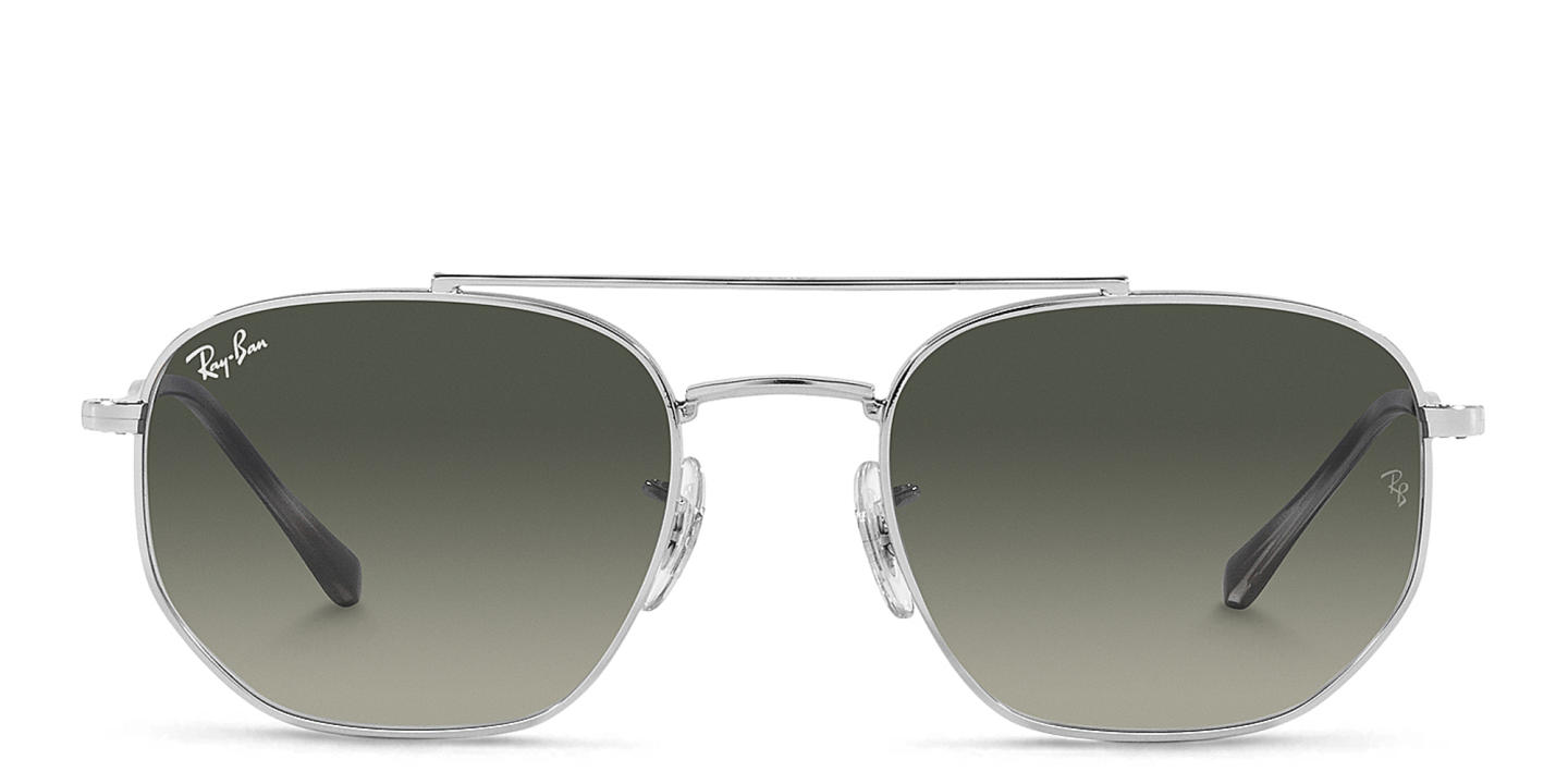 Shop Ray-Ban Unisex Irregular Sunglasses in Silver online.