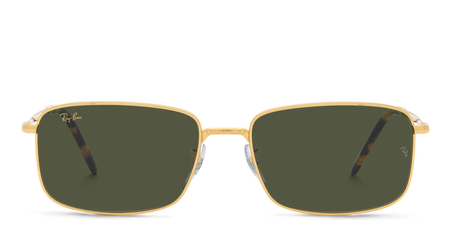 Ray-Ban Unisex Rectangle Sunglasses in Gold – Product Photo 0