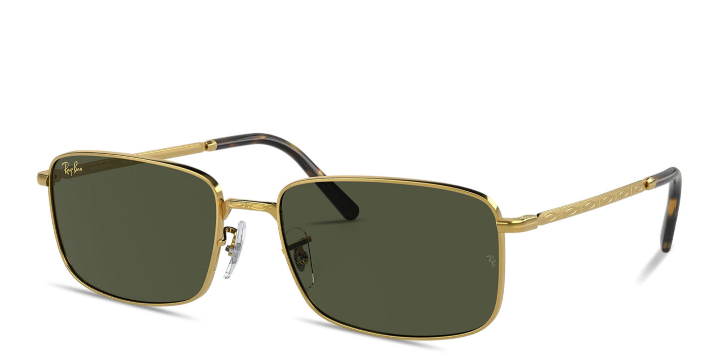 Ray-Ban Unisex Rectangle Sunglasses in Gold – Product Photo 1