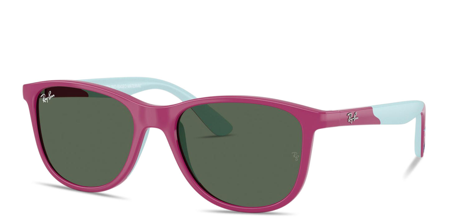 Shop Ray-Ban Junior Lilo & Stitch Kids Square Sunglasses in Fucsia & Rubber Azzurre online.