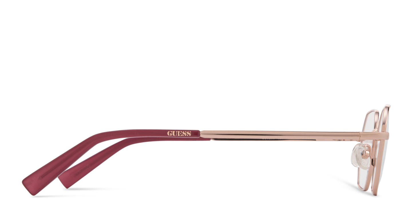 Shop Guess Unisex Irregular Eyeglasses in Rose Gold online.