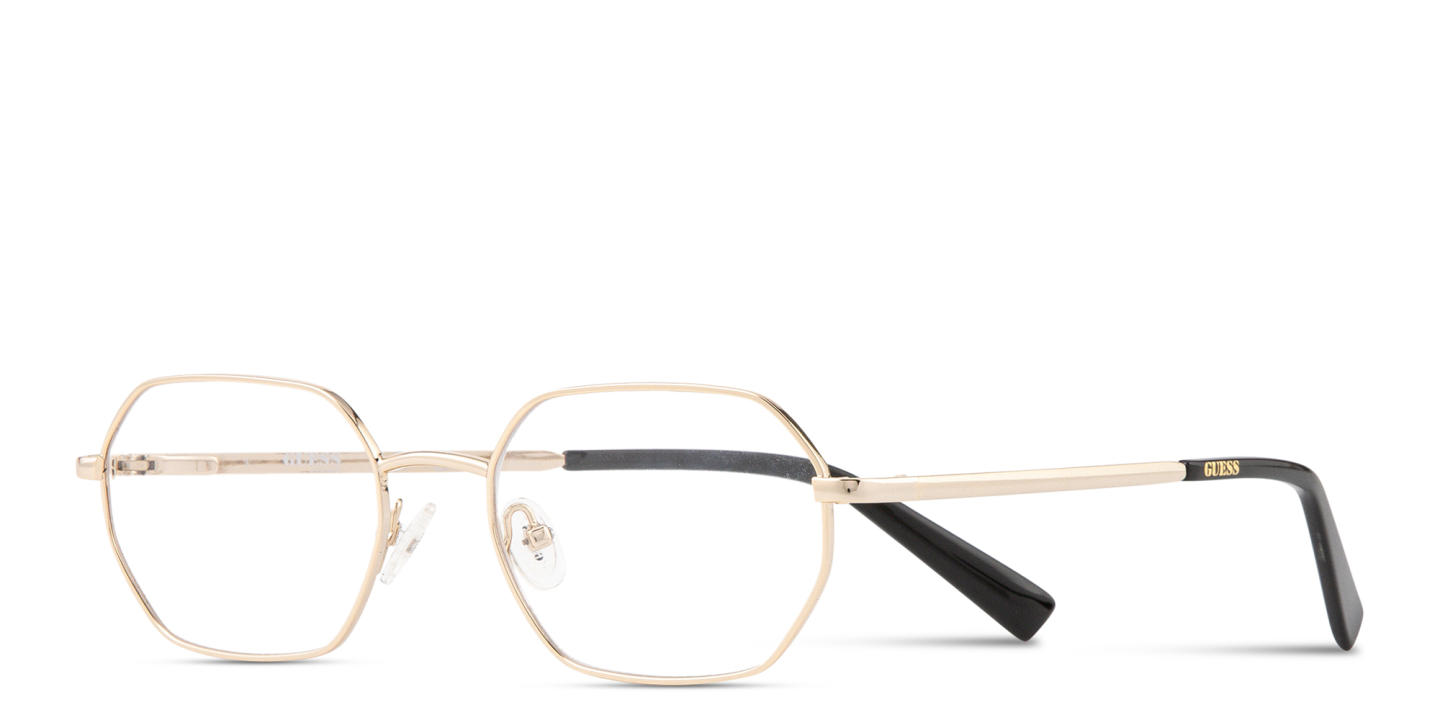 Shop Guess Unisex Irregular Eyeglasses in Gold online.