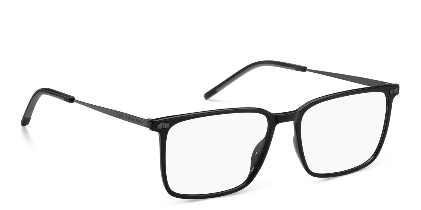 Tommy Hilfiger Rectangle Eyeglasses in Black – Product Photo 2
