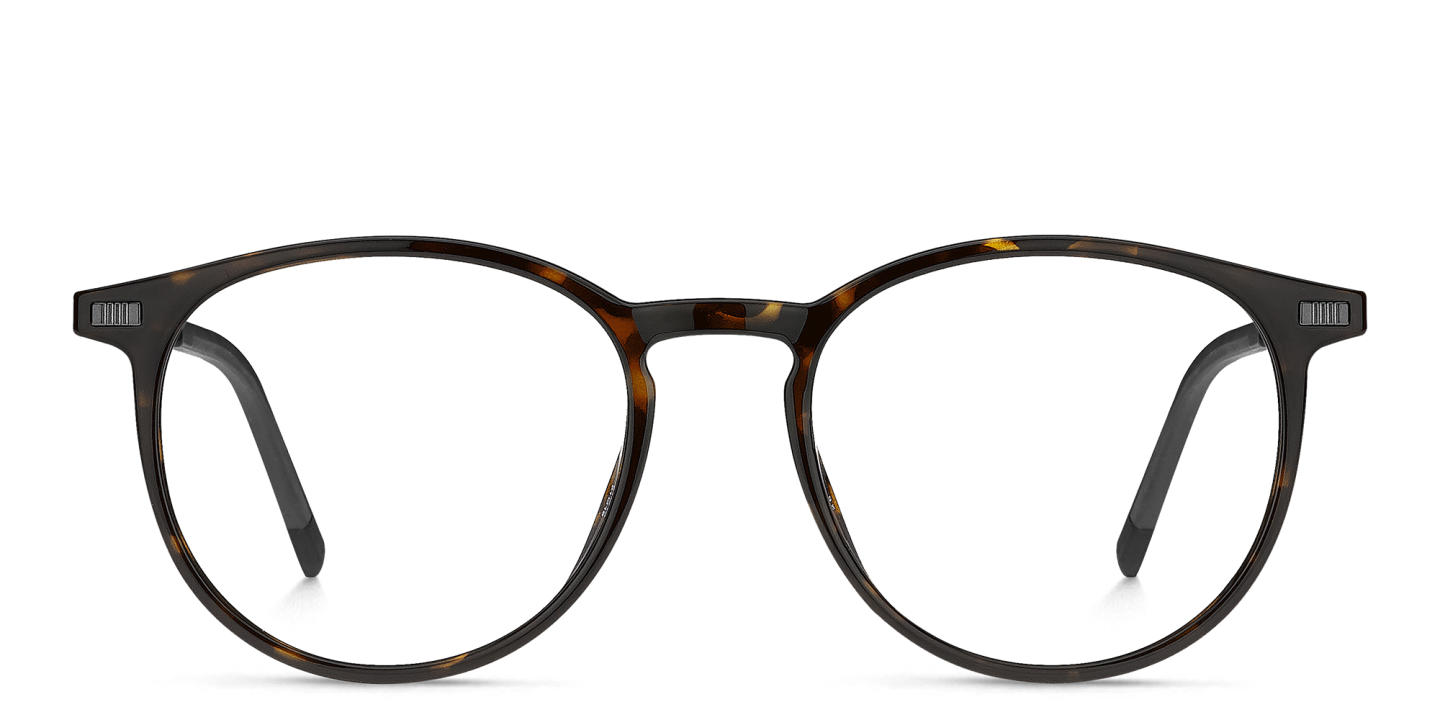 Tommy Hilfiger Unisex Round Eyeglasses in Havana – Product Photo 0