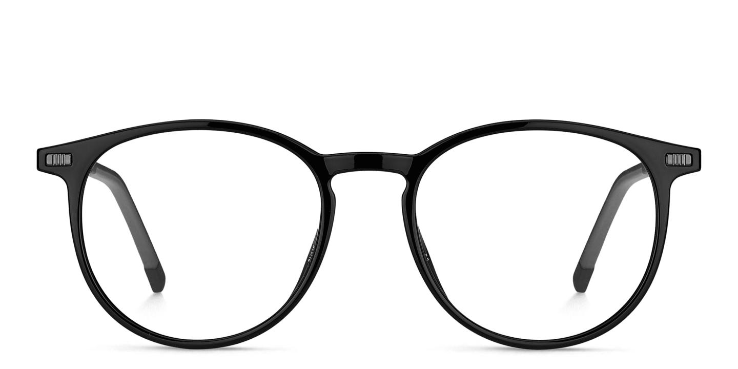 Tommy Hilfiger Unisex Round Eyeglasses in Black – Product Photo 0