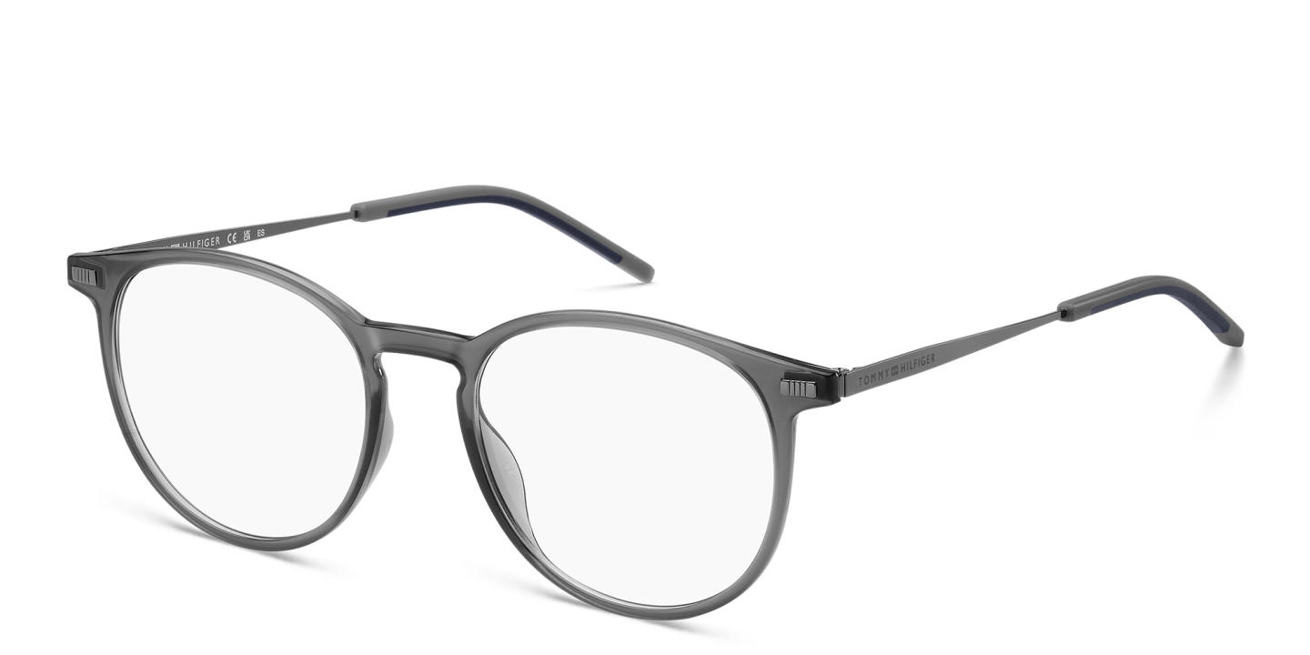 Tommy Hilfiger Unisex Round Eyeglasses in Grey – Product Photo 1