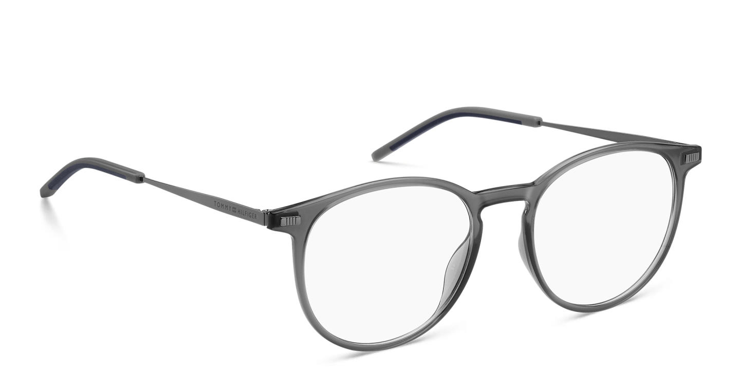 Tommy Hilfiger Unisex Round Eyeglasses in Grey – Product Photo 2