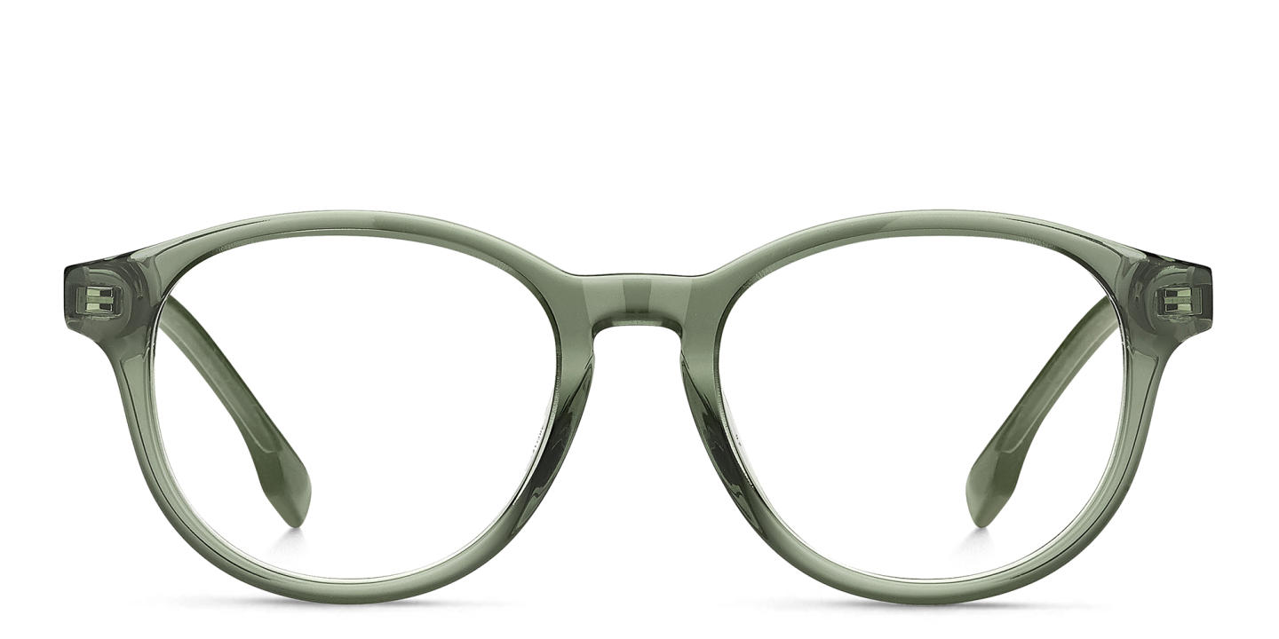 Hugo Boss Round Eyeglasses in Green – Product Photo 0