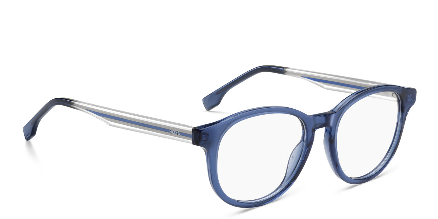 Hugo Boss Round Eyeglasses in Blue – Product Photo 2