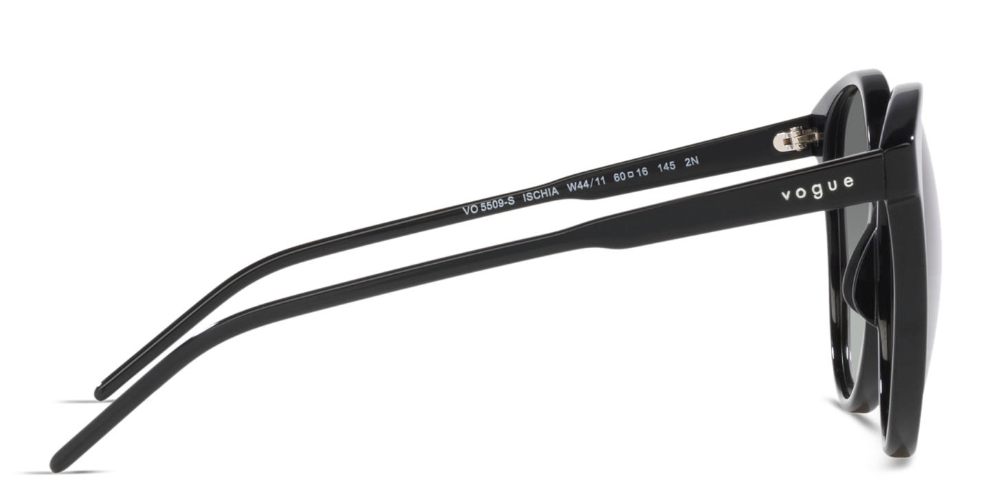 Shop Vogue Eyewear Oversized Round Sunglasses in Black online.