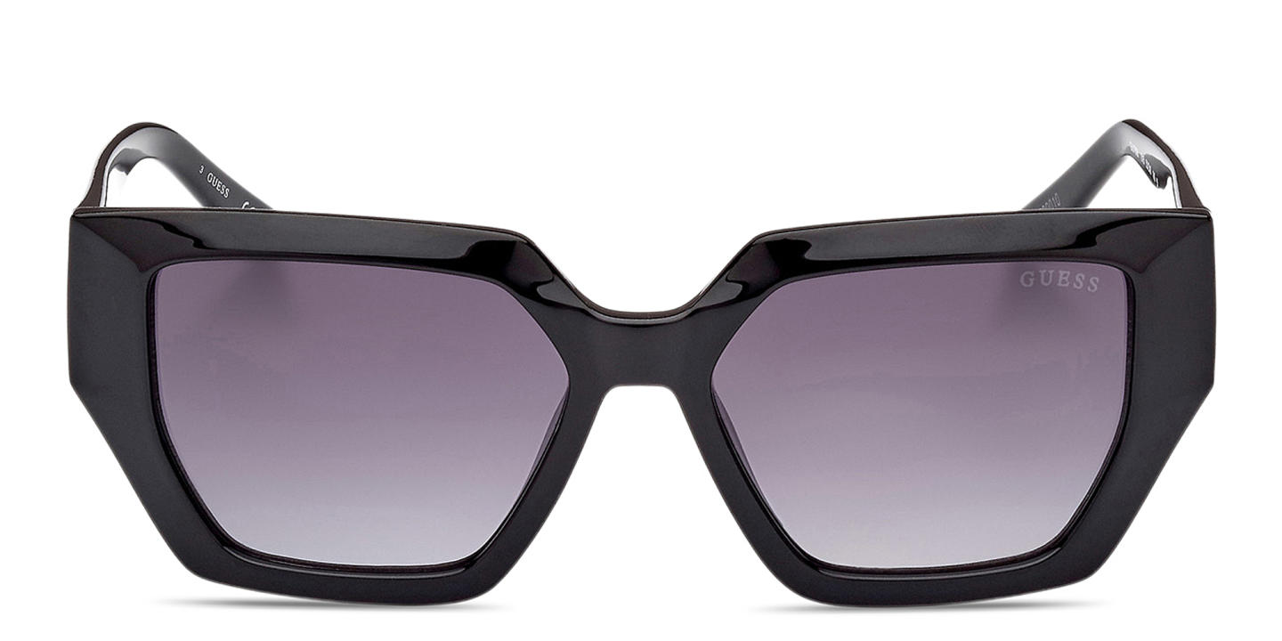 Shop Guess Irregular Sunglasses in Black online.
