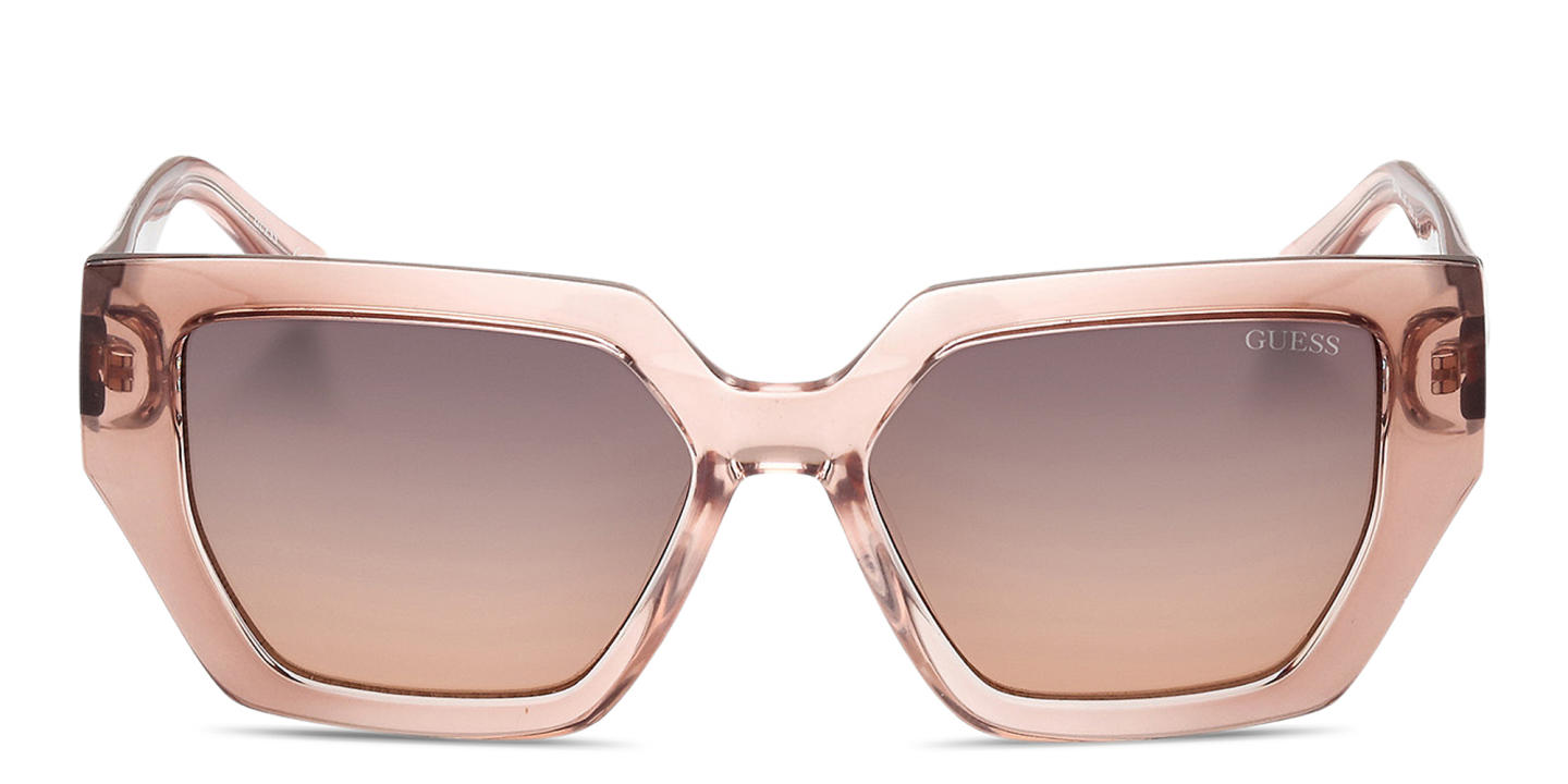 Shop Guess Irregular Sunglasses in Brown online.