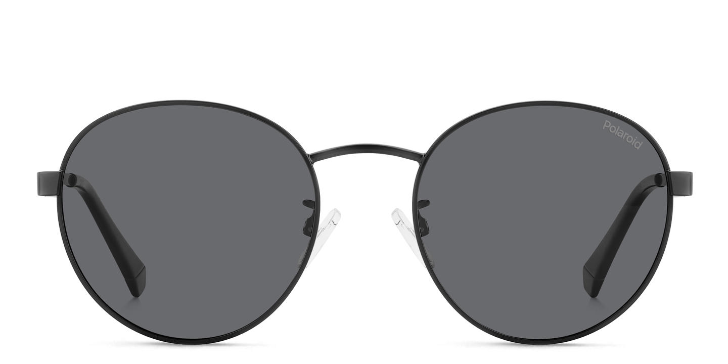 Polaroid Unisex Round Sunglasses in Black – Product Photo 0