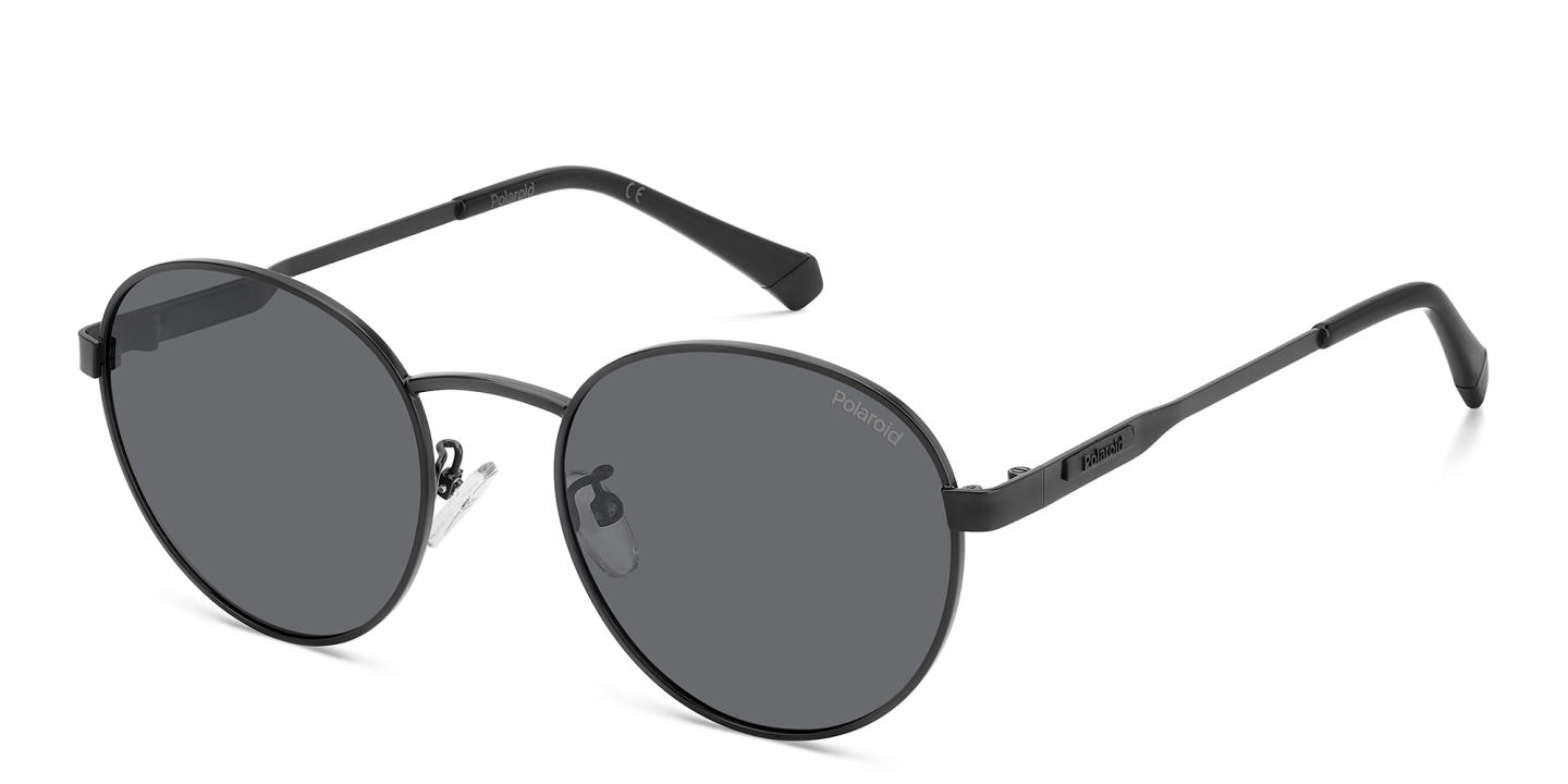 Polaroid Unisex Round Sunglasses in Black – Product Photo 1