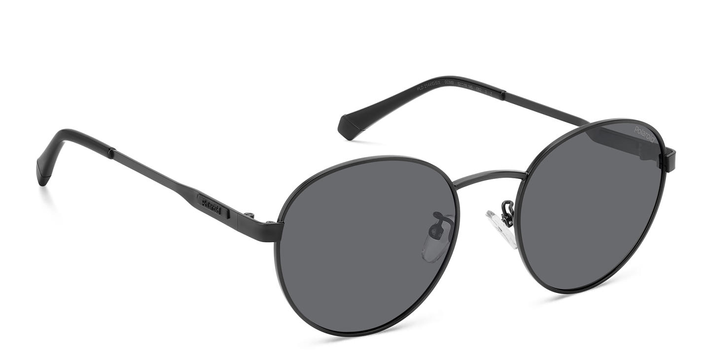 Polaroid Unisex Round Sunglasses in Black – Product Photo 2
