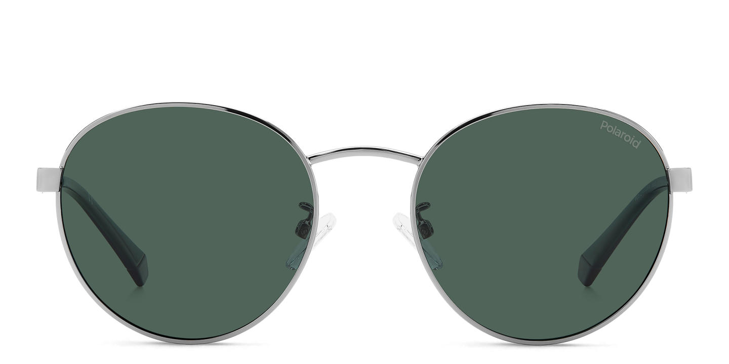 Polaroid Unisex Round Sunglasses in Silver – Product Photo 0