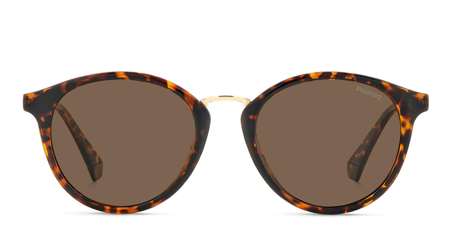 Shop Polaroid Unisex Round Sunglasses in Havana online.