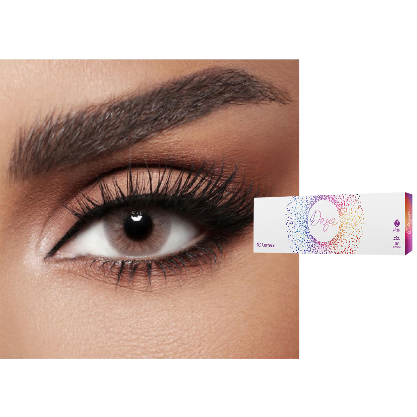 DAYA 1-Day Color Contact Lenses in Pecan – Product Photo 0