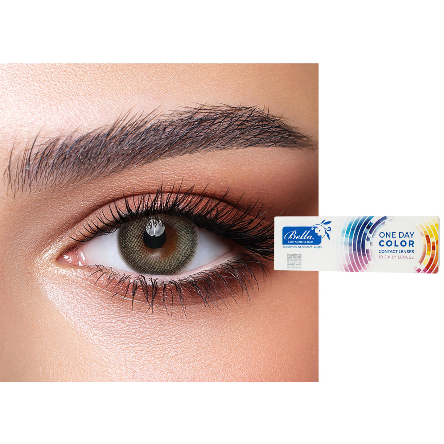 Shop Bella One-Day Color Contact Lenses - Pine in Pine online.
