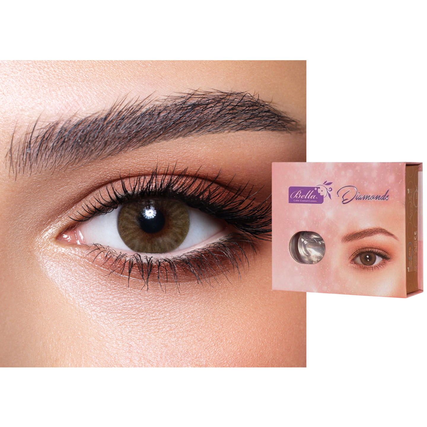 Bella DIAMOND Monthly Color Contact Lenses - Brown in Brown – Product Photo 0