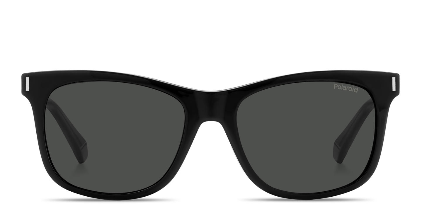 Shop Polaroid Clip-On Square Eyeglasses in Black online.