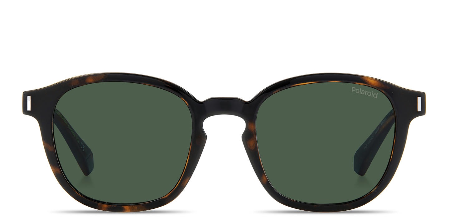 Shop Polaroid Clip-On Unisex Square Eyeglasses in Havana online.