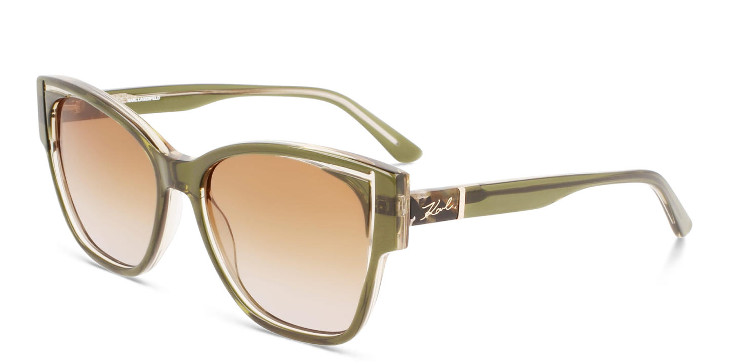 KARL LAGERFELD Cat-Eye Sunglasses in Green – Product Photo 1