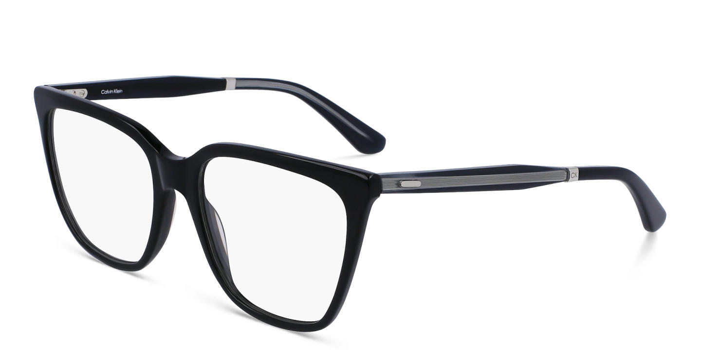 Shop Calvin Klein Square Eyeglasses in Black online.