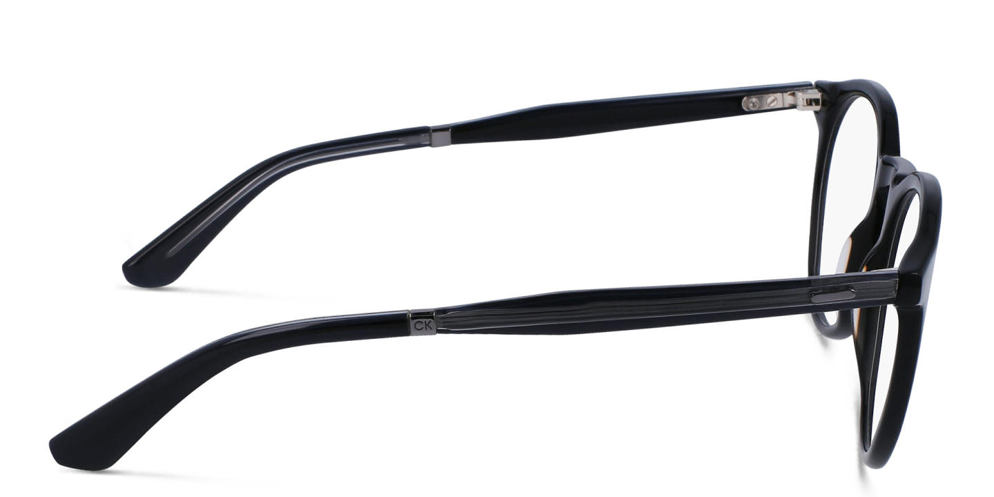 Shop Calvin Klein Unisex Round Eyeglasses in Black online.