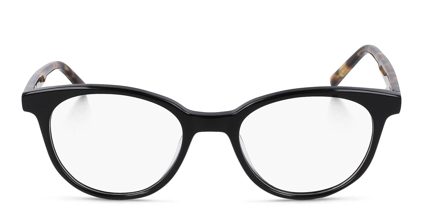 Shop DKNY Round Eyeglasses in Black online.