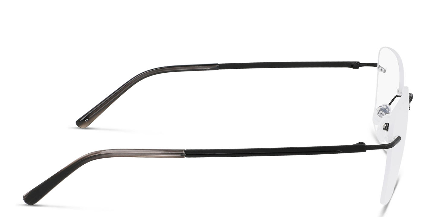 Shop Pure Airlock Brace 200 Rimless Square Eyeglasses in Black online.