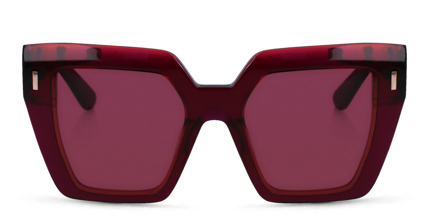 Calvin Klein Oversized Square Sunglasses in Red – Product Photo 0