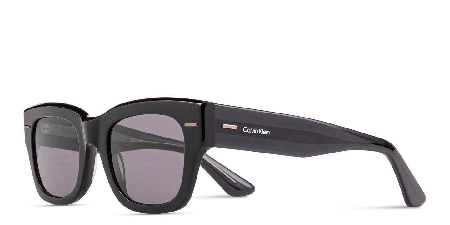 Calvin Klein Logo Signature Rectangle Sunglasses in Black – Product Photo 1