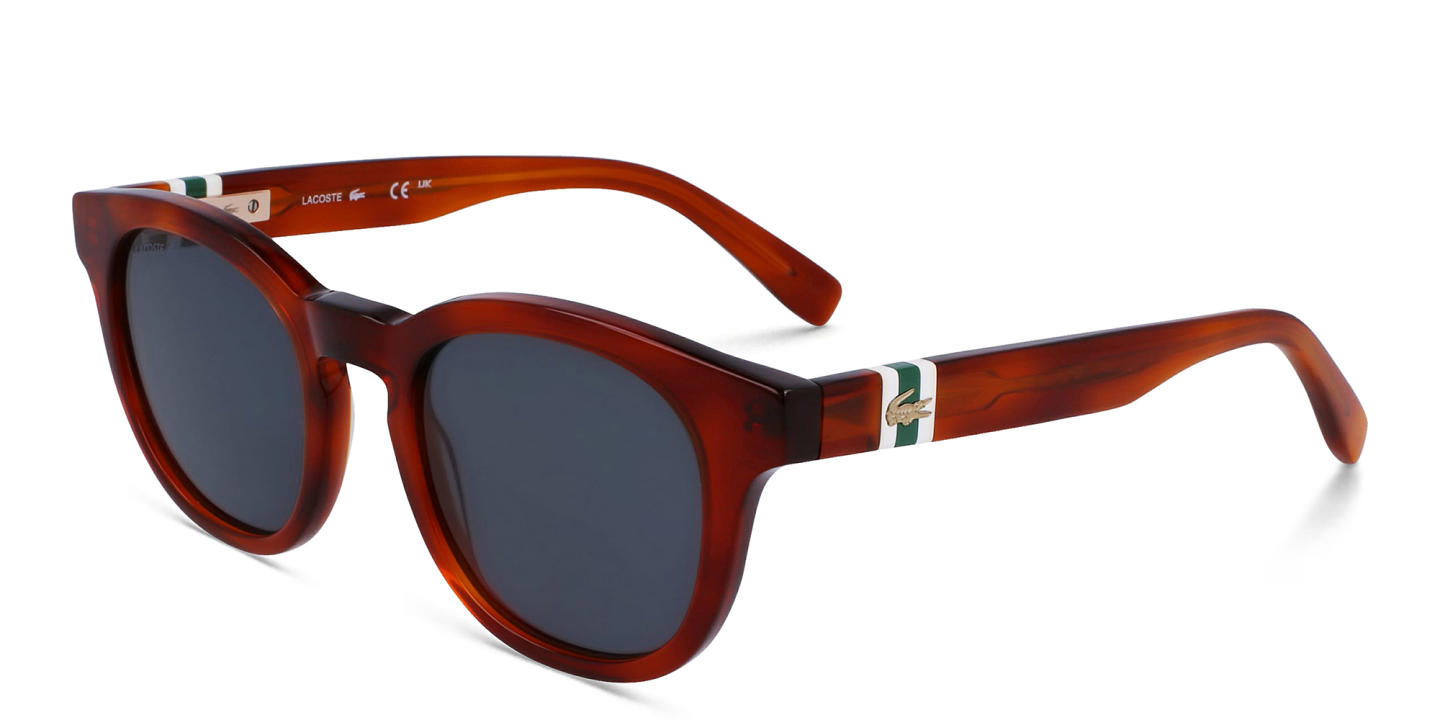 نظارات شمسية دائرية من لاكوست بلون بني - صورة المنتج 1