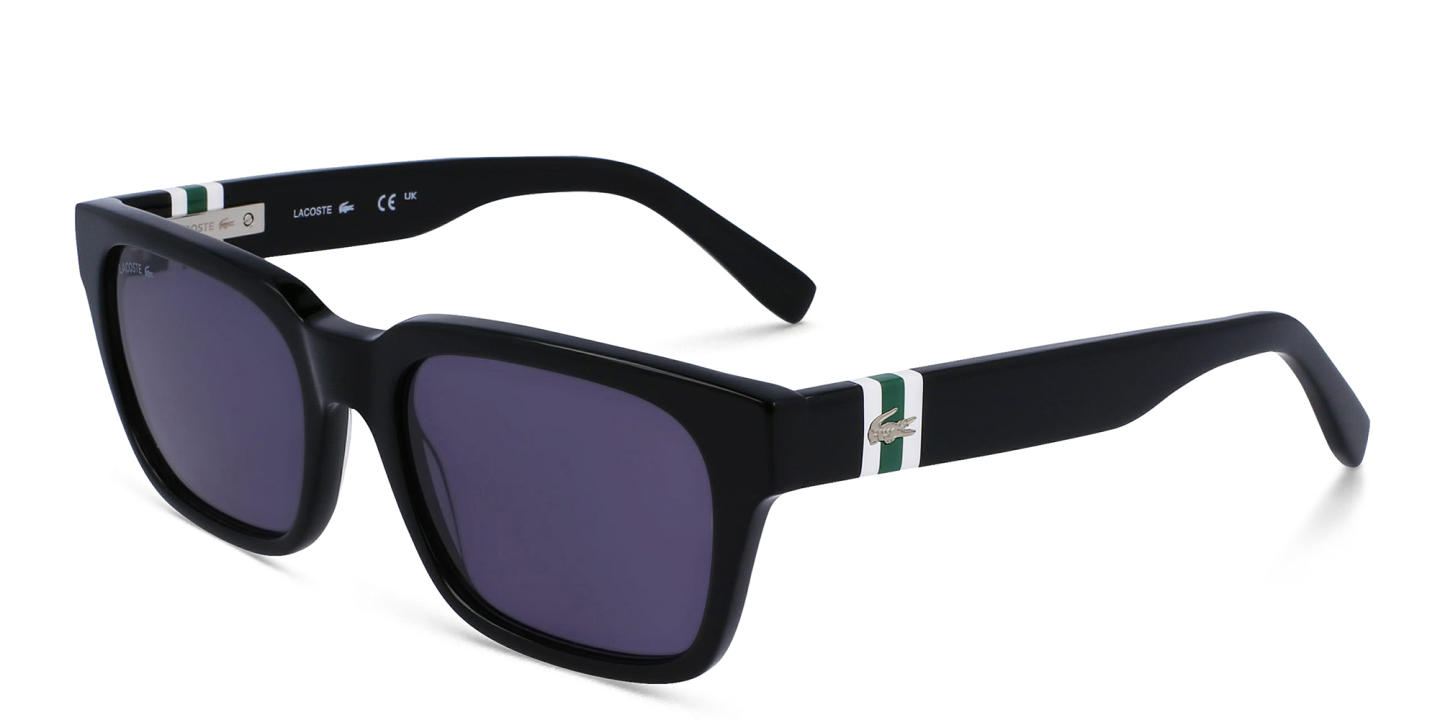 Lacoste Rectangle Sunglasses in Black – Product Photo 1