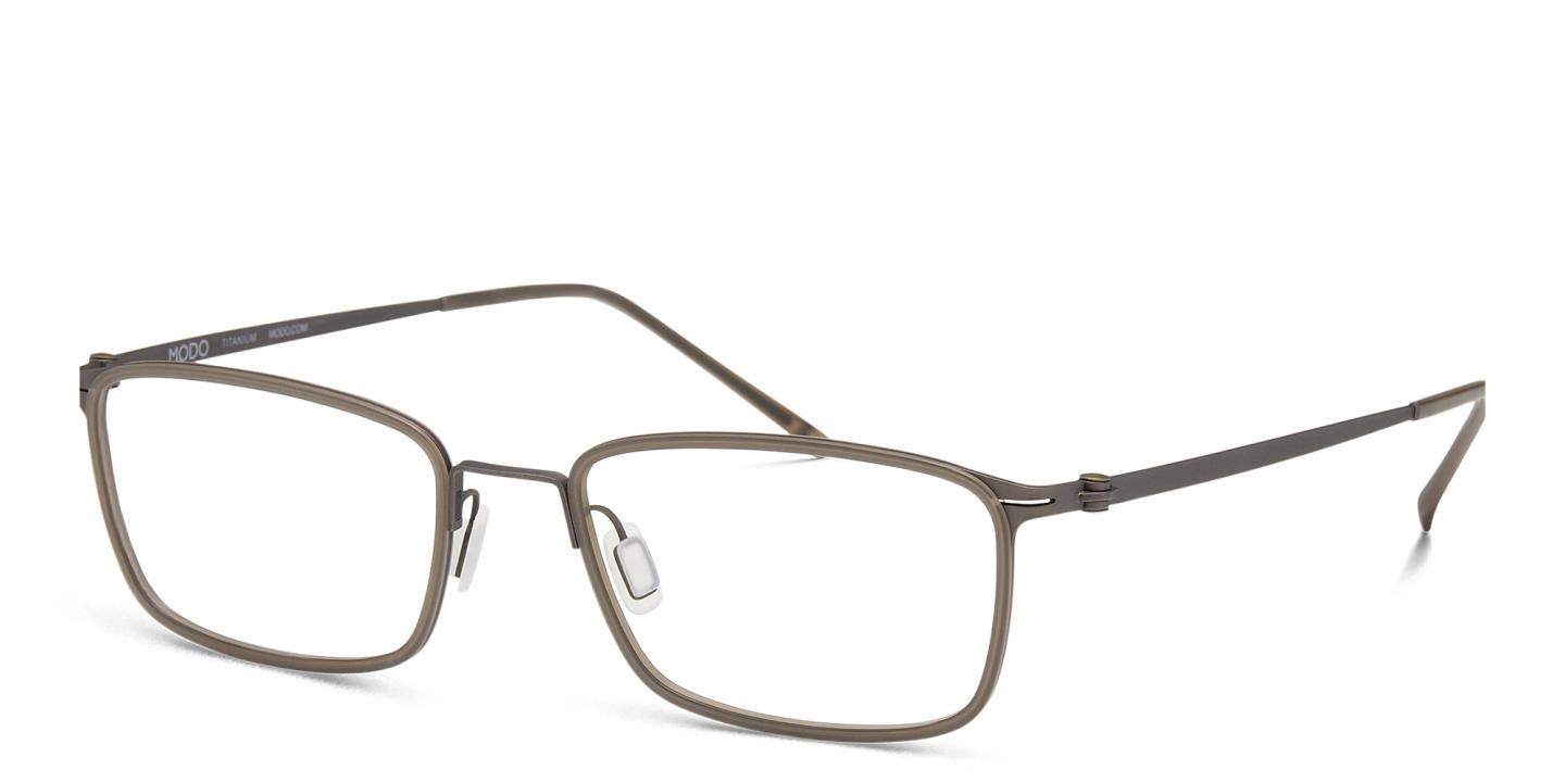 Shop Modo Rectangle Eyeglasses in Brown online.