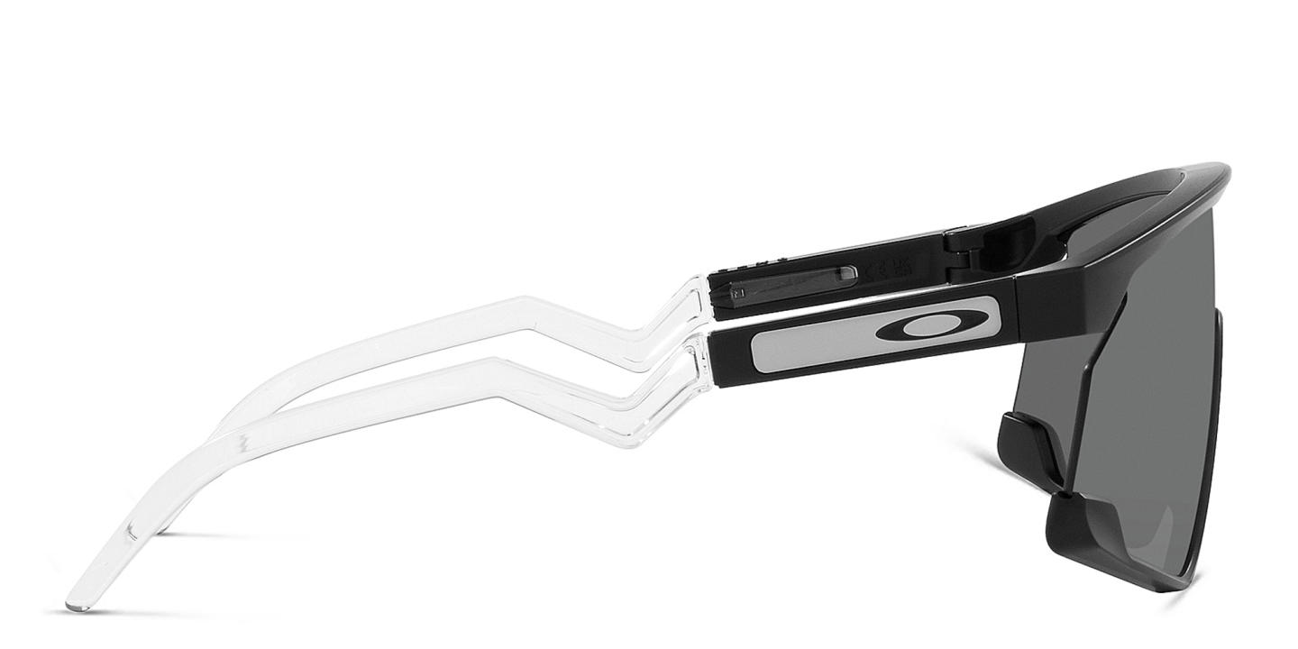 Shop Oakley Unisex Half-Rim Mask Sunglasses in Matte Black online.