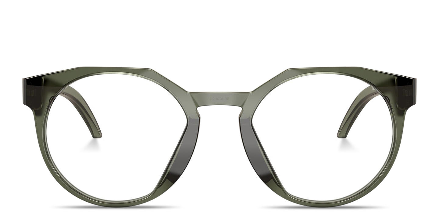 Oakley HSTN Round Eyeglasses in Olive Green – Product Photo 0