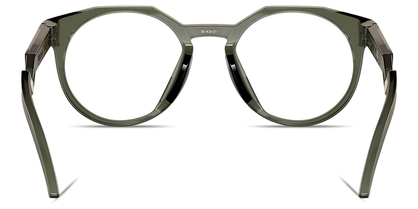 Oakley HSTN Round Eyeglasses in Olive Green – Product Photo 3