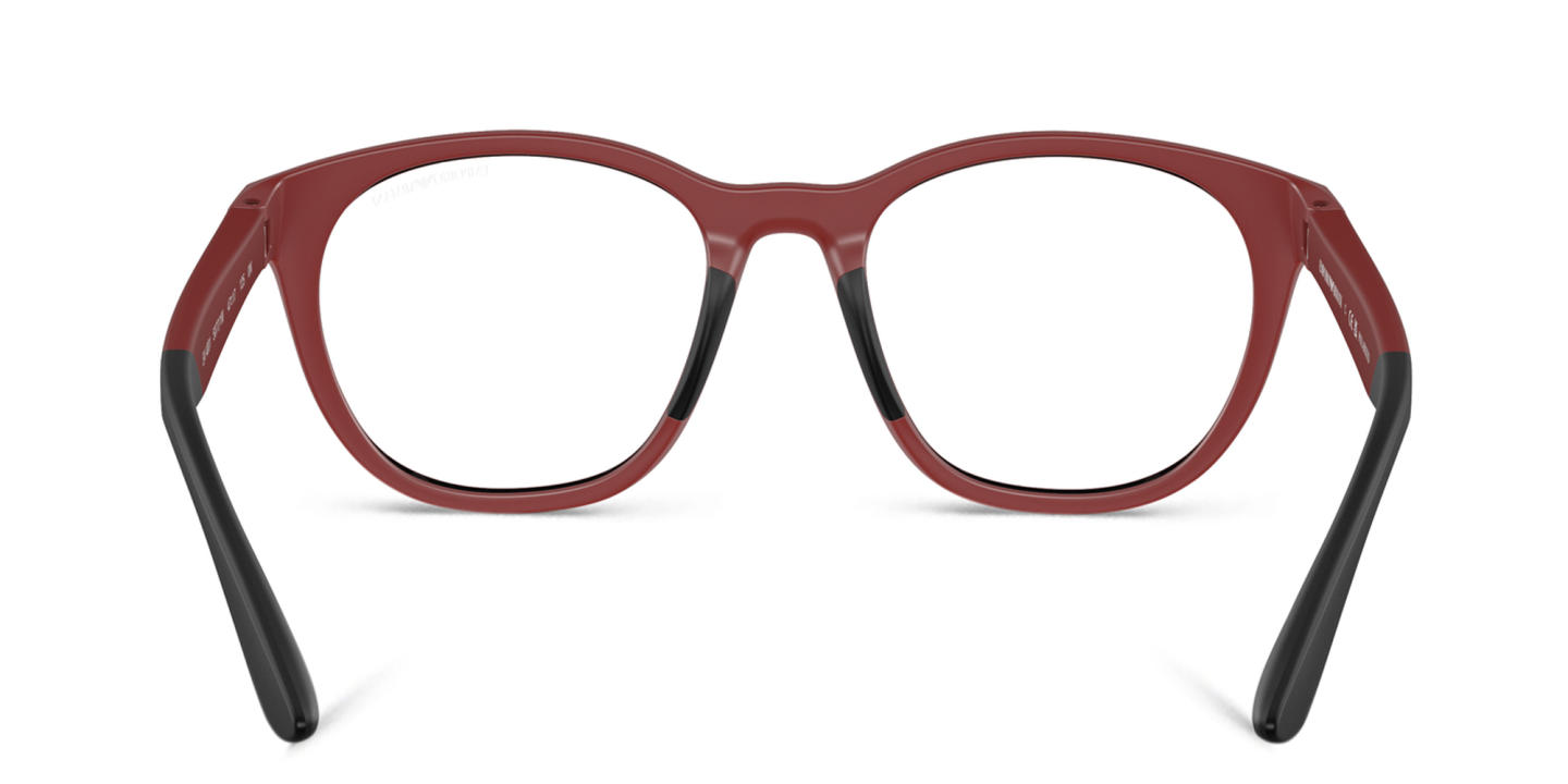 Emporio Armani Junior Eagle Logo Kids Panthos Eyeglasses in Red – Product Photo 3