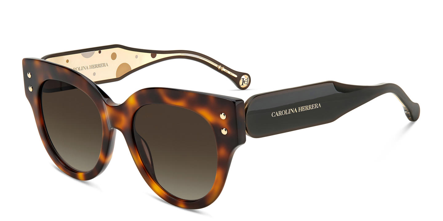 Carolina Herrera Round Sunglasses in Havana – Product Photo 1