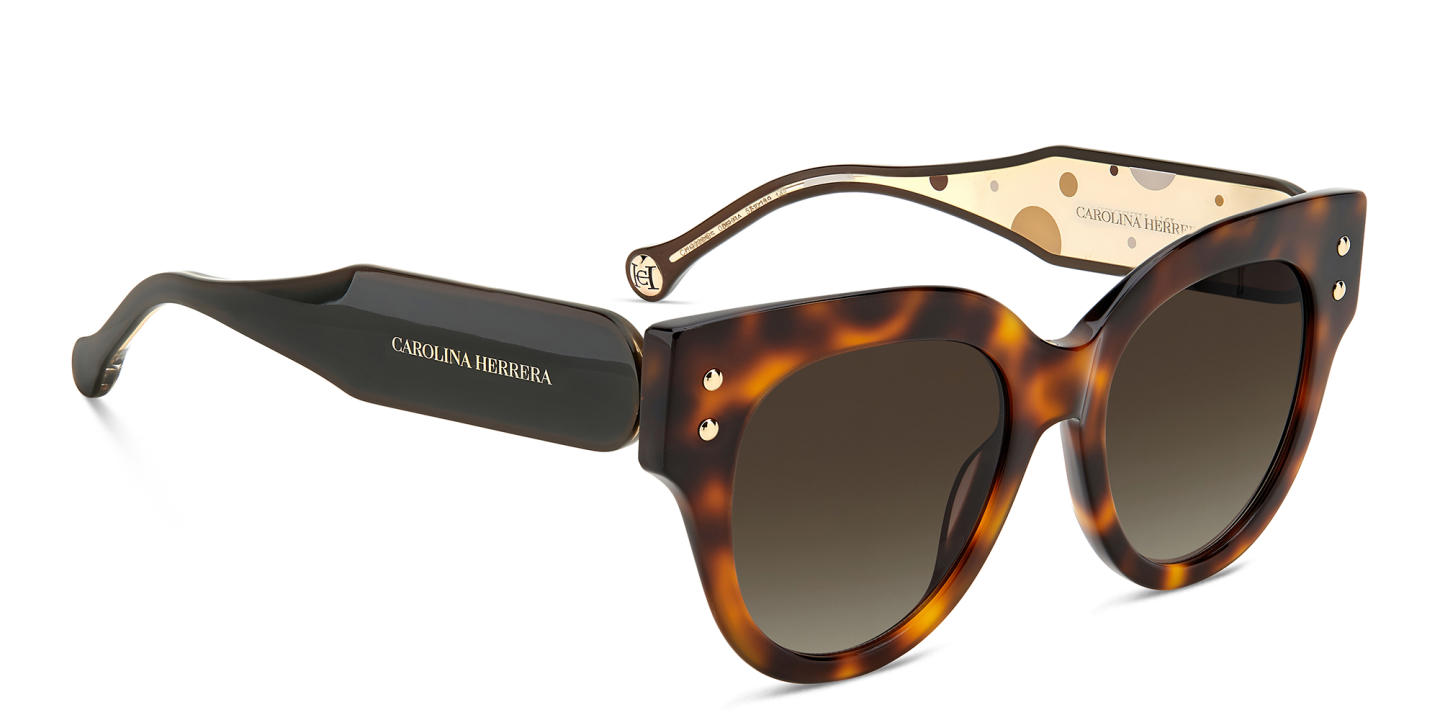 Carolina Herrera Round Sunglasses in Havana – Product Photo 2