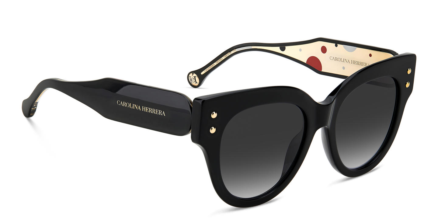 Carolina Herrera Round Sunglasses in Black – Product Photo 2